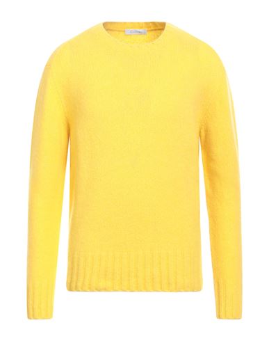 Shop Cruciani Man Sweater Yellow Size 46 Wool, Polyamide, Cashmere, Elastane