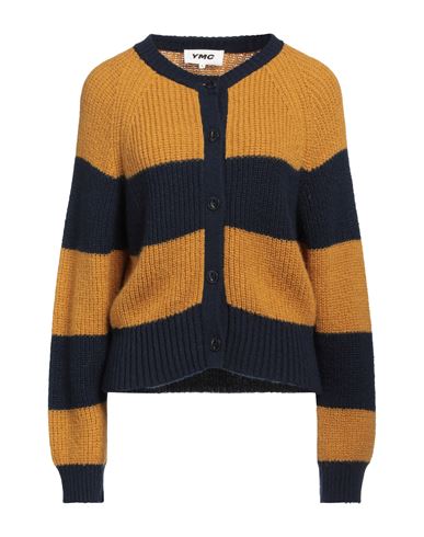 Shop Ymc You Must Create Woman Cardigan Ocher Size S Acrylic, Polyamide, Mohair Wool, Wool In Yellow