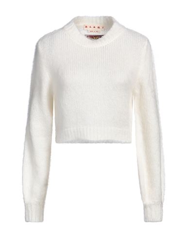 Shop Marni Woman Sweater Ivory Size 4 Acetate, Polyamide, Mohair Wool In White