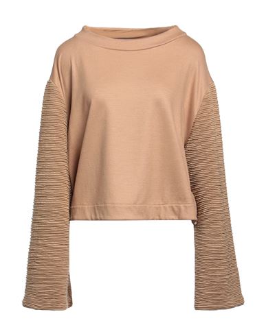 Shop Transit Woman Sweater Camel Size 4 Virgin Wool, Polyamide, Elastane In Beige