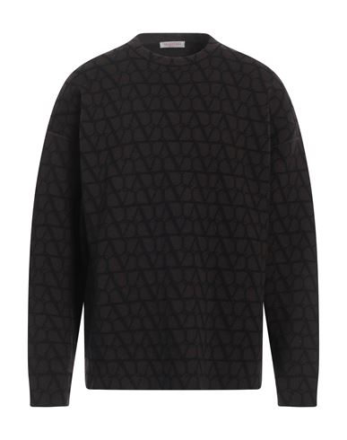 Shop Valentino Garavani Man Sweater Dark Brown Size L Virgin Wool