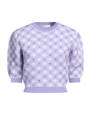Shop Alessandra Rich Woman Sweater Light Purple Size 6 Mohair Wool, Wool, Polyamide