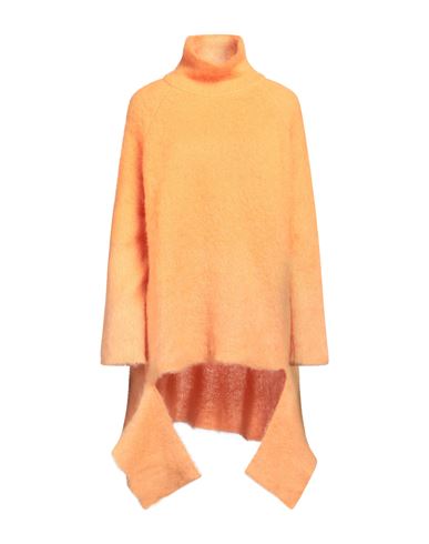 Ssheena Woman Turtleneck Orange Size S Mohair Wool, Polyamide, Wool