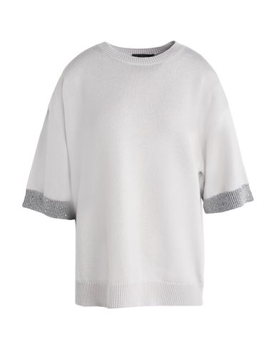 Lorena Antoniazzi Woman Sweater Light Grey Size 10 Virgin Wool, Cashmere, Silk, Polyester In White