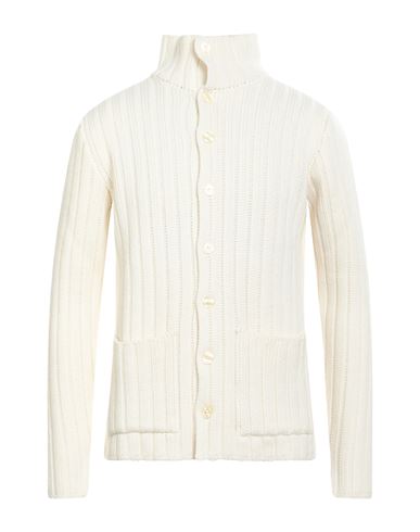 Brian Dales Man Cardigan Ivory Size Xl Wool, Acrylic In White