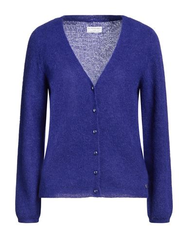 Shop Des Petits Hauts Woman Cardigan Purple Size 1 Mohair Wool, Baby Alpaca Wool, Polyamide