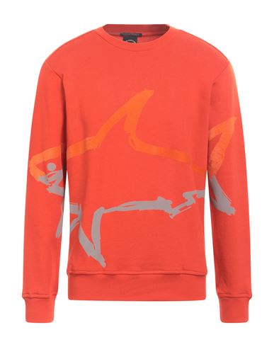 Paul & Shark Man Sweatshirt Orange Size 3xl Cotton In Red