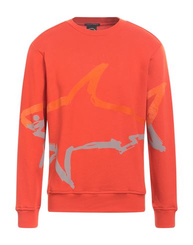 Shop Paul & Shark Man Sweatshirt Orange Size 3xl Cotton