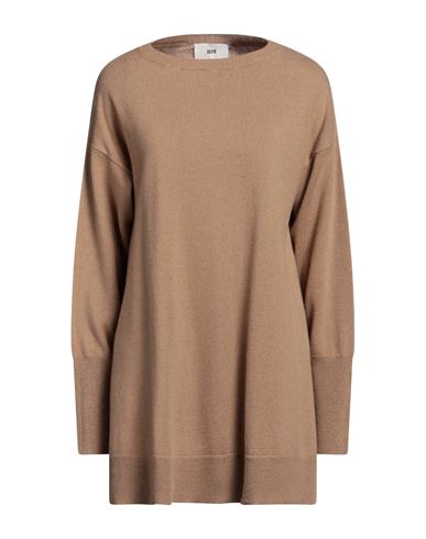 Shop Solotre Woman Sweater Camel Size 4 Wool In Beige