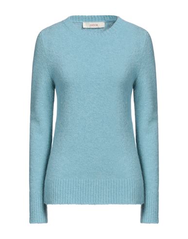 Shop Jucca Woman Sweater Sky Blue Size L Alpaca Wool, Wool, Polyamide, Elastane