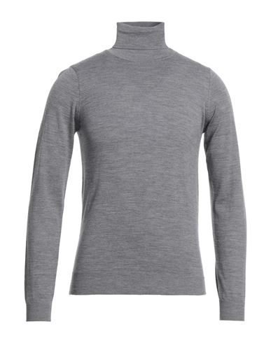 Daniele Alessandrini Man Turtleneck Grey Size 38 Wool In Gray