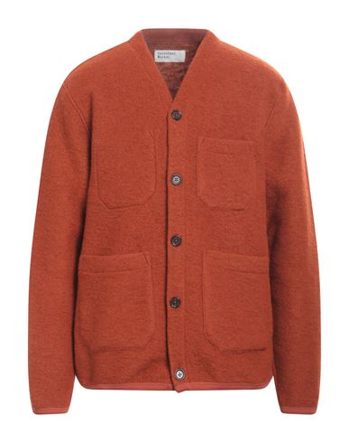 Universal Works Man Cardigan Rust Size Xs Wool, Polyester In Orange