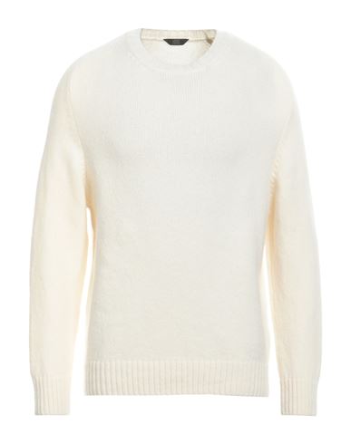 Hōsio Man Sweater Off White Size Xl Wool, Polyamide In Neutral