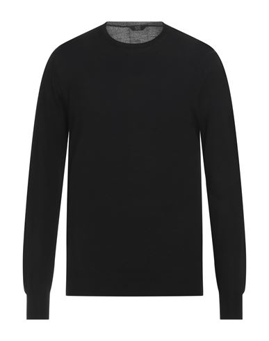 Shop Hōsio Man Sweater Black Size Xxl Merino Wool
