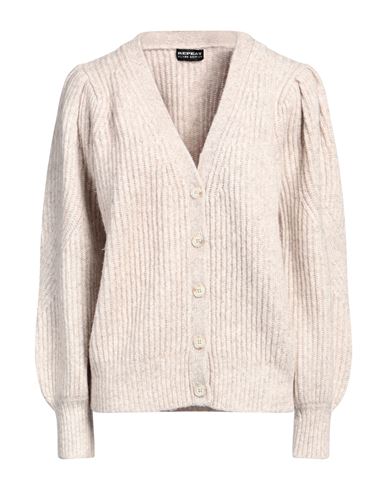 Repeat Woman Cardigan Beige Size 12 Wool, Polyamide In Neutral