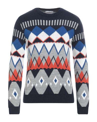 GREY DANIELE ALESSANDRINI GREY DANIELE ALESSANDRINI MAN SWEATER MIDNIGHT BLUE SIZE 40 ACRYLIC, WOOL, ALPACA WOOL 