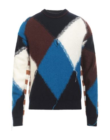 Shop Atomofactory Man Sweater Navy Blue Size Xxl Synthetic Fibers, Wool, Mohair Wool, Alpaca Wool, Cashme