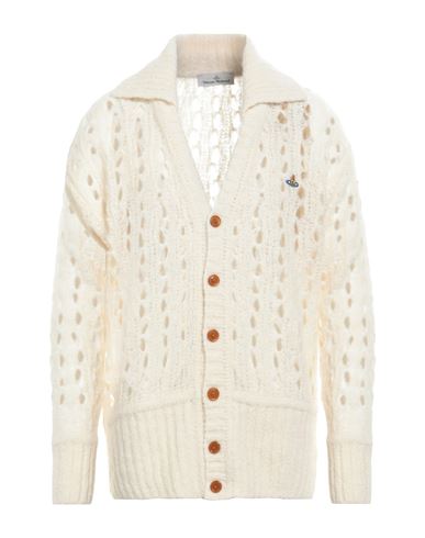 Shop Vivienne Westwood Man Cardigan Ivory Size L Alpaca Wool, Wool, Polyamide In White