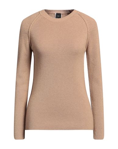 Shop Pinko Woman Sweater Camel Size M Wool, Viscose, Polyamide, Cashmere In Beige