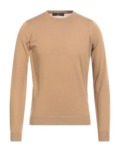 Daniele Alessandrini Man Sweater Camel Size 42 Wool In Beige