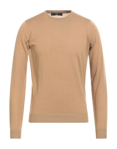 Daniele Alessandrini Man Sweater Camel Size 42 Wool In Brown