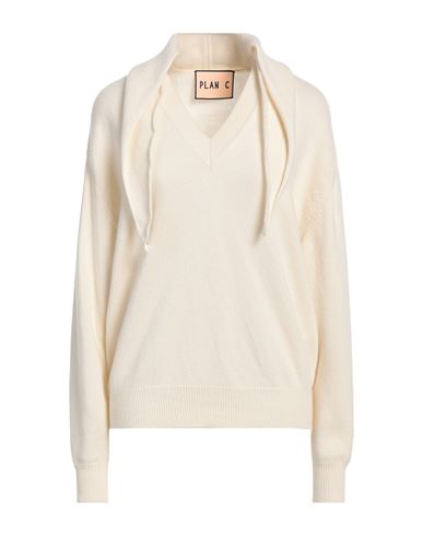 Plan C Woman Sweater Off White Size 4 Wool, Cashmere In Off White