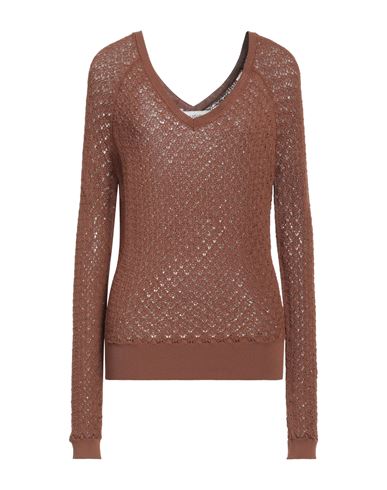 Shop Blugirl Blumarine Woman Sweater Brown Size L Viscose, Polyamide