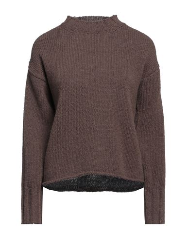 Shop Alpha Studio Woman Sweater Khaki Size 12 Wool In Beige