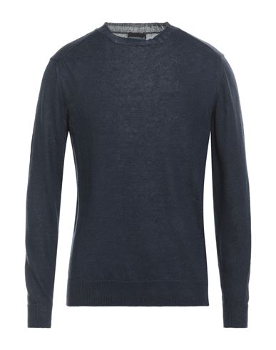 Shop Emporio Armani Man Sweater Midnight Blue Size L Linen