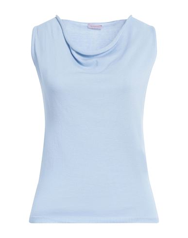 Shop Rossopuro Woman Sweater Sky Blue Size Xs Cotton