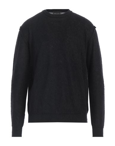Roberto Collina Man Sweater Black Size 44 Mohair Wool, Nylon, Merino Wool