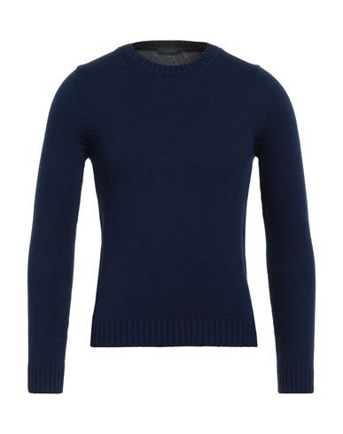 Shop Zanone Man Sweater Navy Blue Size 46 Cotton
