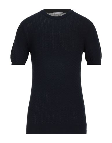 Grey Daniele Alessandrini Man Sweater Navy Blue Size 38 Cotton