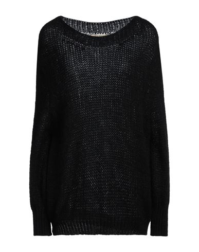 Shop Le Streghe Woman Sweater Black Size Onesize Acrylic, Mohair Wool, Polyamide