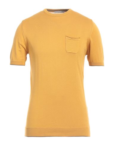 Shop Grey Daniele Alessandrini Man Sweater Ocher Size 38 Cotton In Yellow