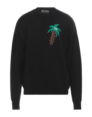 Shop Palm Angels Man Sweater Black Size Xl Wool, Viscose, Polyamide, Cashmere, Polyester