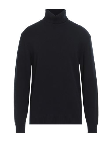 Roberto Collina Man Turtleneck Midnight Blue Size 42 Merino Wool, Cashmere