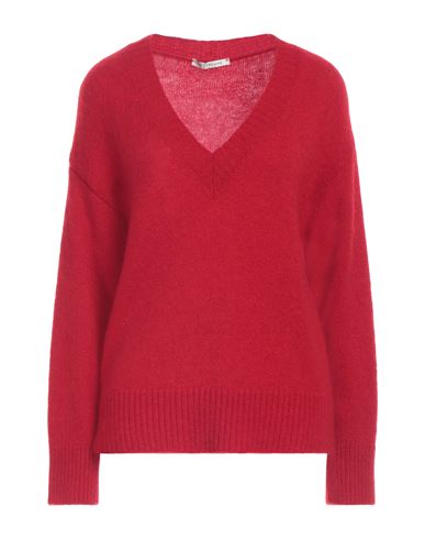 Shop Le Streghe Woman Sweater Red Size Onesize Acrylic, Polyamide, Mohair Wool, Wool, Elastane