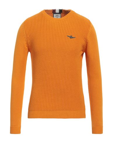 Aeronautica Militare Man Sweater Orange Size S Cotton