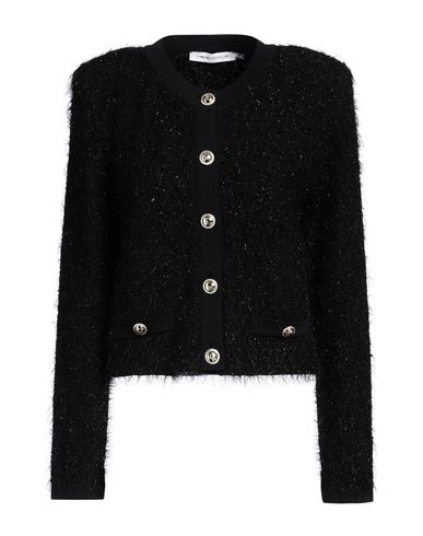 Shop Simona Corsellini Woman Cardigan Black Size 6 Polyamide, Wool, Acrylic