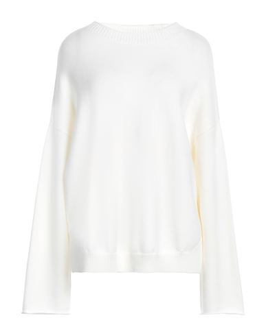 Shop Piazza Sempione Woman Sweater Cream Size 10 Wool, Polyamide In White