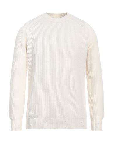 Shop Atomofactory Man Sweater Cream Size Xl Wool, Cashmere In White