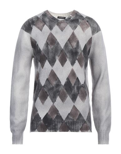 Arovescio Man Sweater Grey Size 40 Merino Wool, Cashmere In Gray