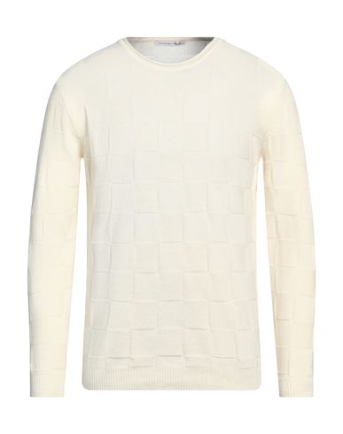 Grey Daniele Alessandrini Man Sweater Ivory Size 42 Wool, Polyamide In White