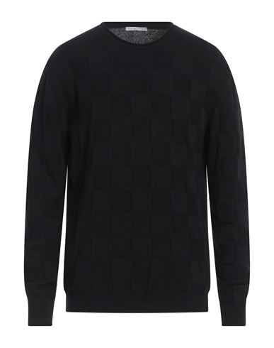 Grey Daniele Alessandrini Man Sweater Black Size 44 Wool, Polyamide