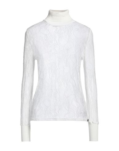 Shop Gai Mattiolo Woman Turtleneck White Size 14 Polyamide, Viscose, Polyester
