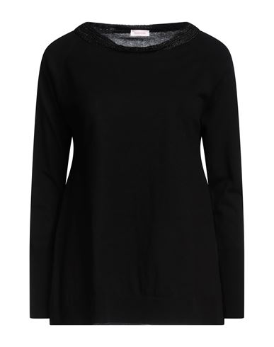 Shop Rossopuro Woman Sweater Black Size Xxl Cotton