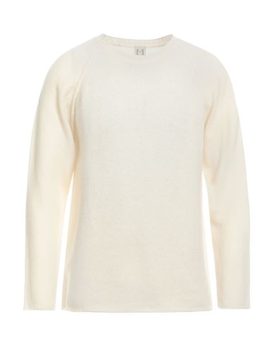 Shop Molo Eleven Man Sweater Ivory Size L Merino Wool In White