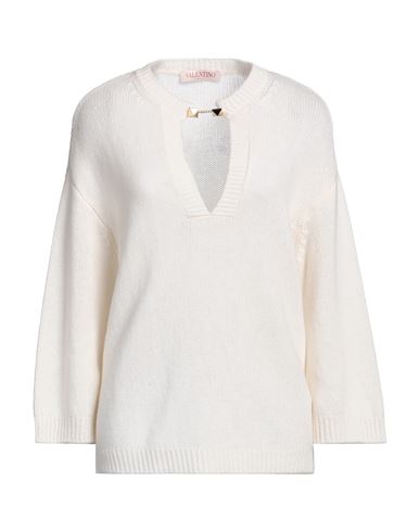 Valentino Garavani Woman Sweater Cream Size M Cashmere In White