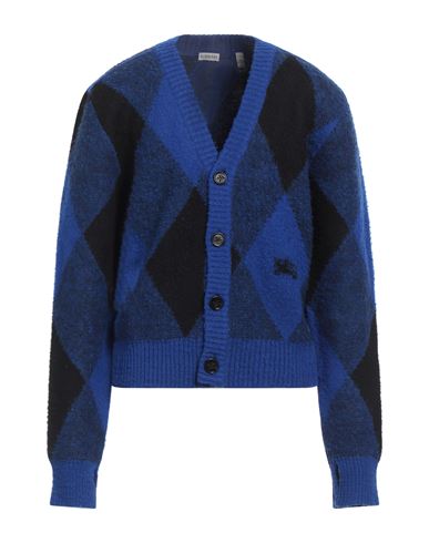 Shop Burberry Man Cardigan Blue Size L Wool